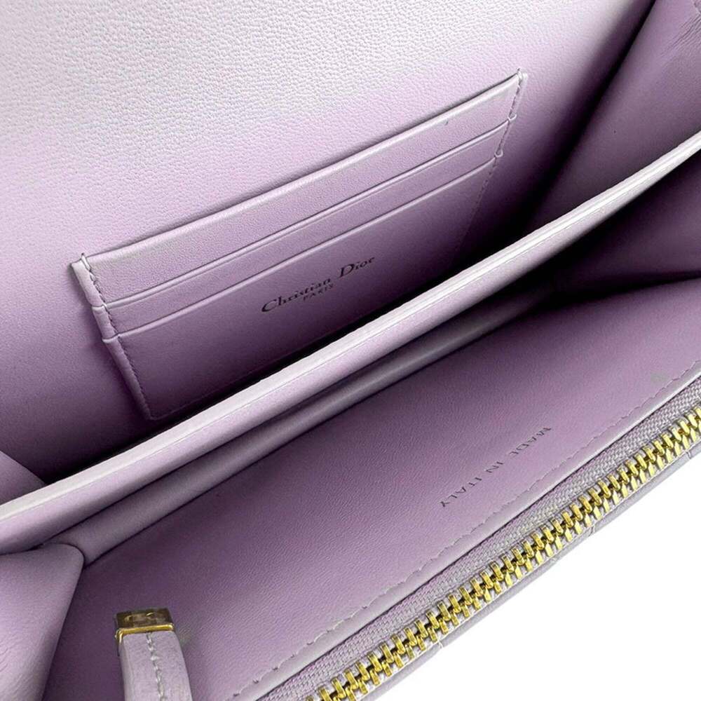 CHRISTIAN DIOR Purple Leather Shoulder Bag - Picture 5 of 13